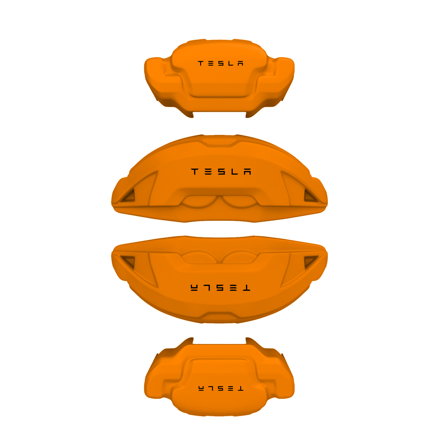 Tesla Caliper Covers – Orange Color – Custom Fit