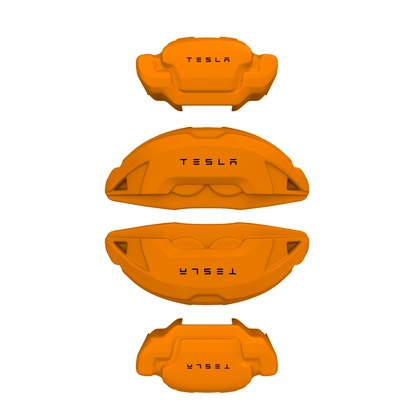 Tesla Caliper Covers – Orange Color – Custom Fit