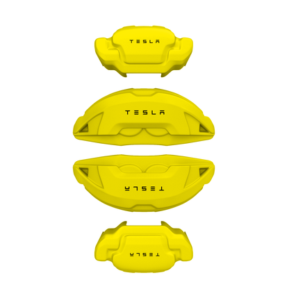 Tesla Caliper Covers – Yellow Color – Custom Fit