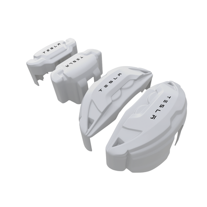 Tesla Caliper Covers – White Color – Custom Fit