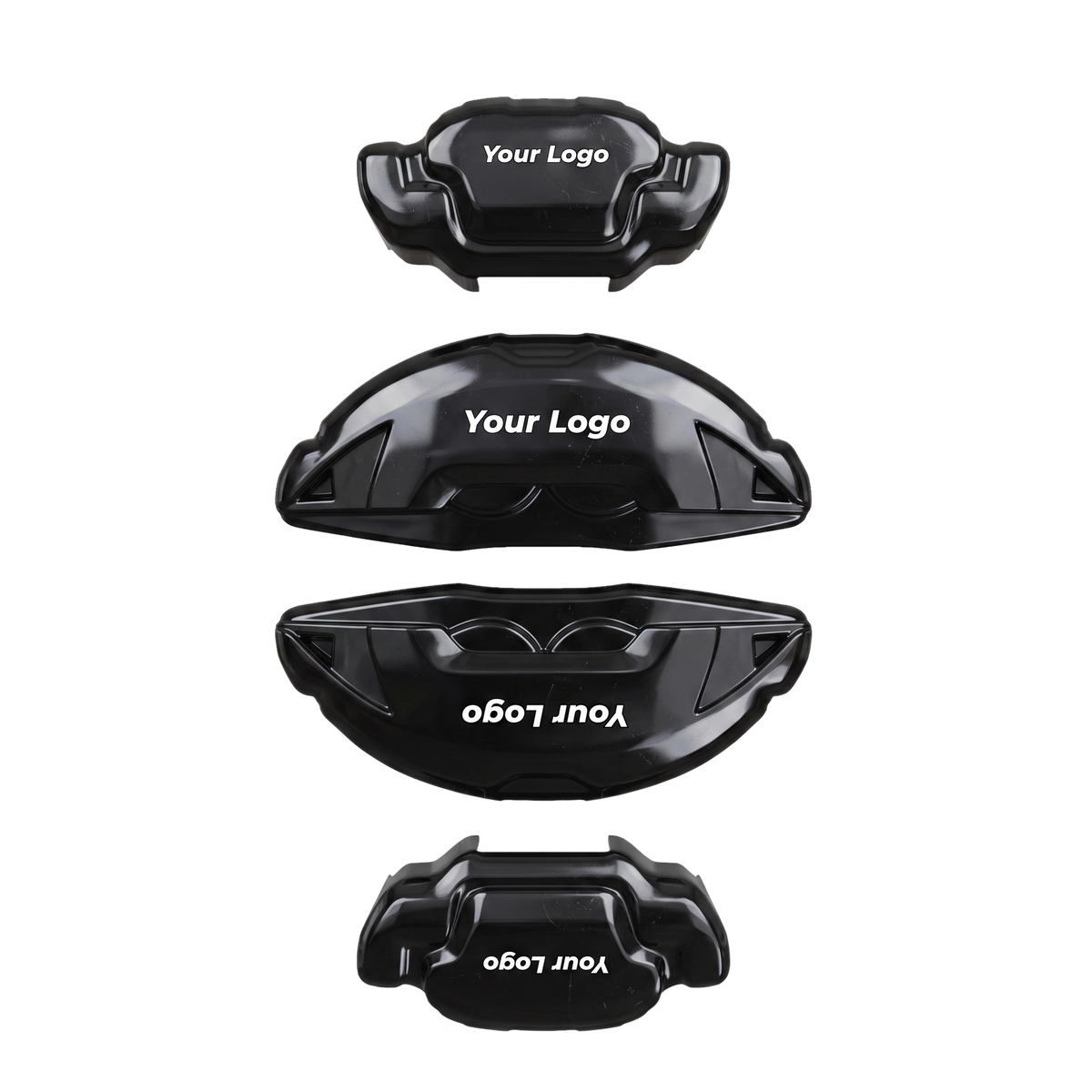 Black caliper covers — close-up of the finish