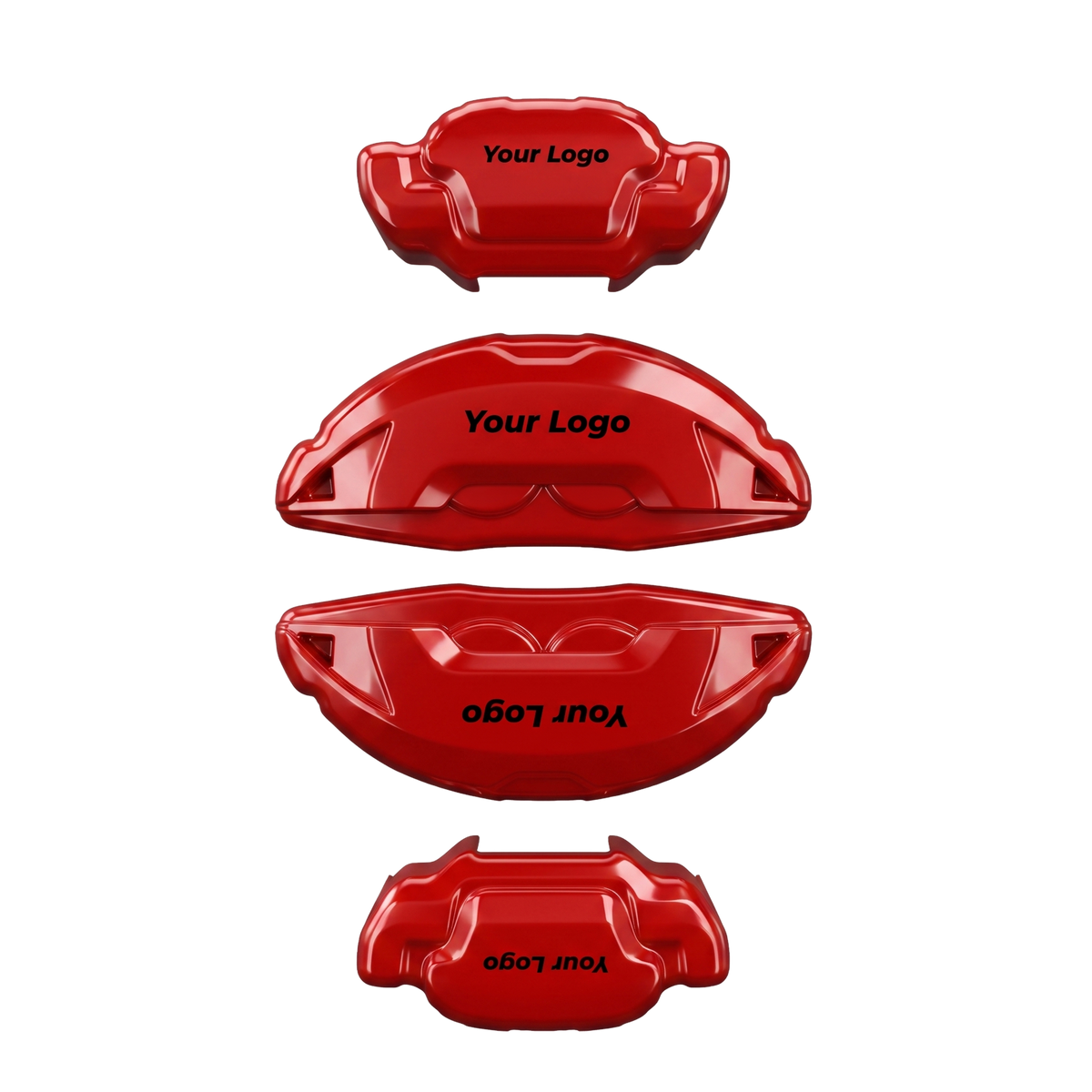 Red caliper covers — close-up of the finish