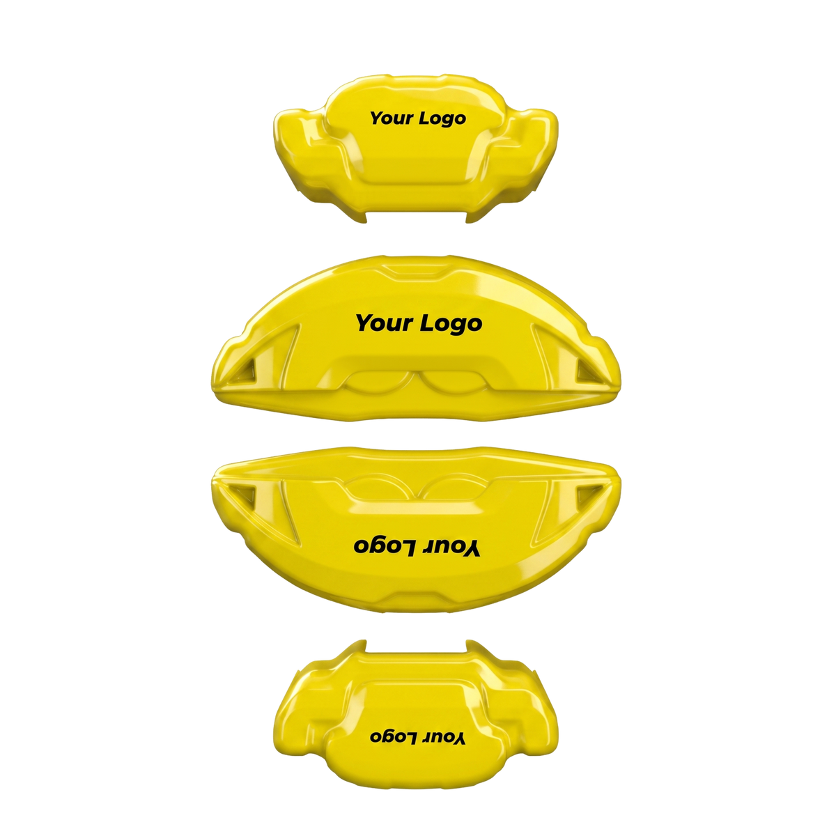 Yellow caliper covers — close-up of the finish