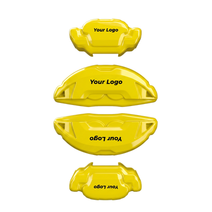 Yellow caliper covers — close-up of the finish