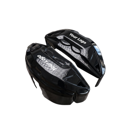 Black brake caliper covers — side angle