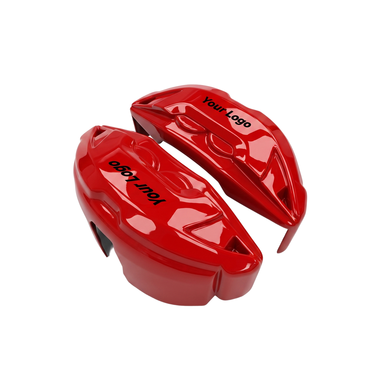 Red brake caliper covers — side angle