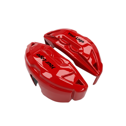 Red brake caliper covers — side angle